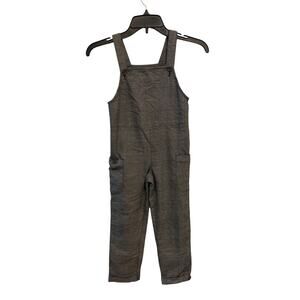 Preppy Art of Class Romper Jumper Overalls Girls Toddler 5T Gray Plaid Sleeveles